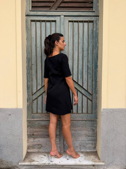 Abito Ada in punto Milano nero