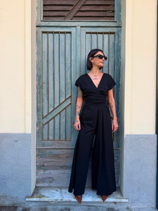 Tuta Magda in jersey nero