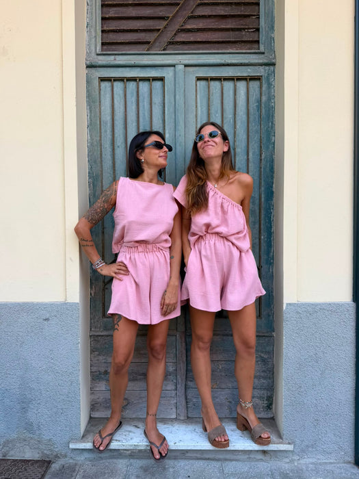 Pantagonna Itana in mussola rosa