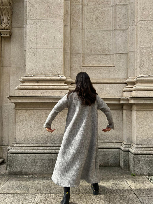 Capospalla Marinella lungo spigato grigio