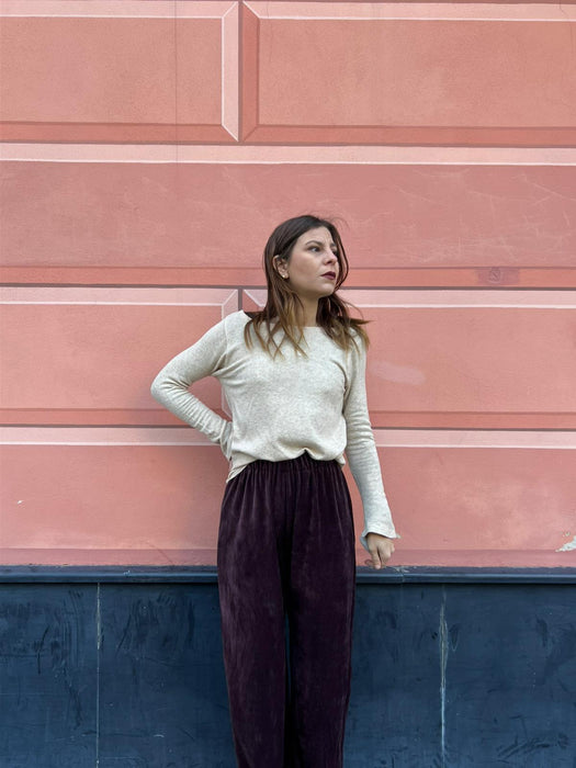 Maglia Basica burro mélange