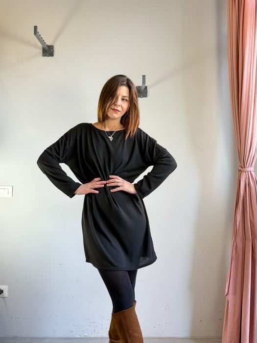 Abito Deborah in cotone nero