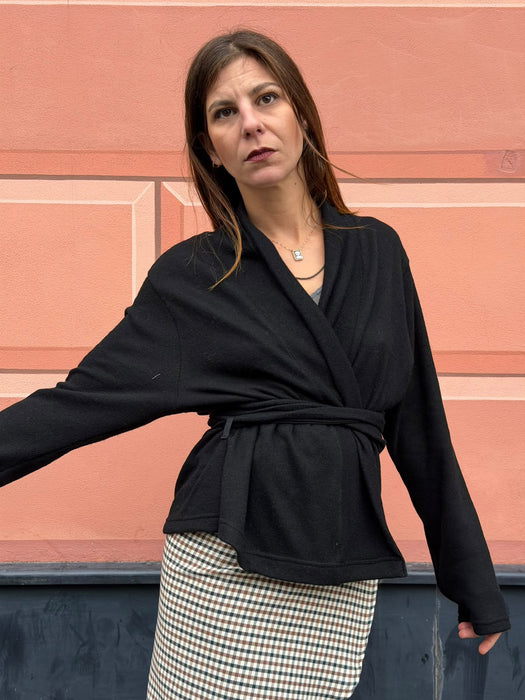 Cardigan Romeo in cashmere nero