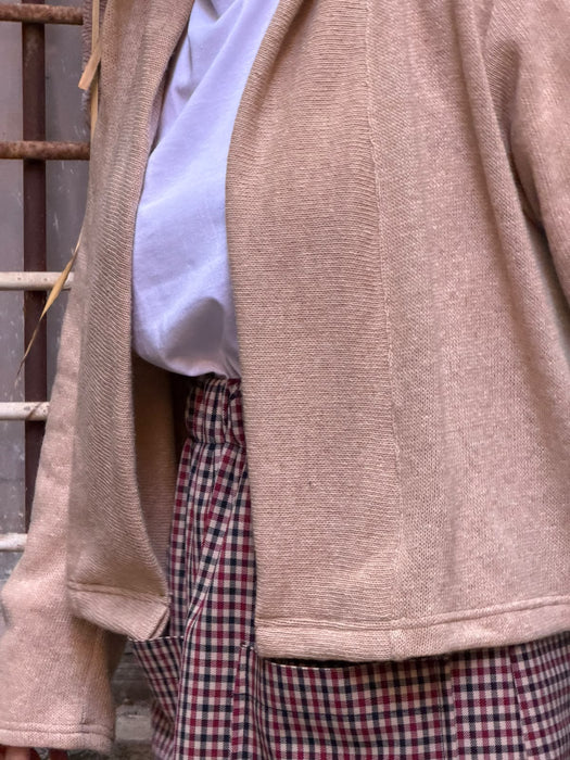 Cardigan Romeo in lana beige