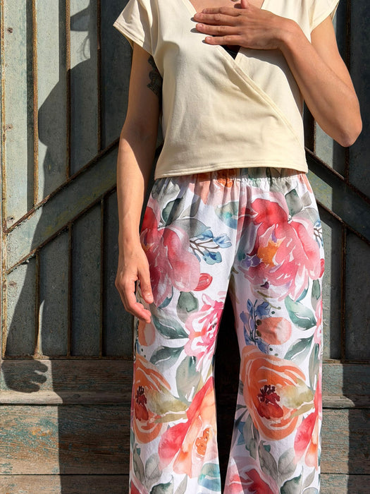 Pantaloni Ines in fantasia fiorata