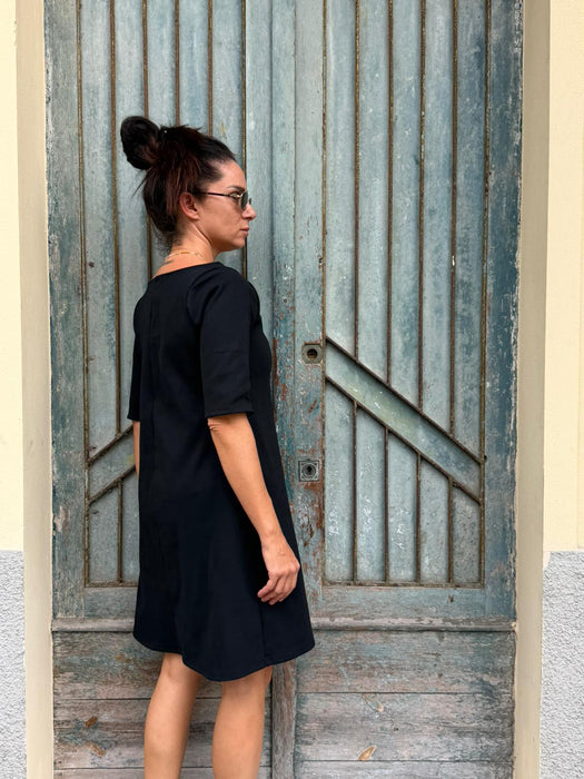 Abito Ada in punto Milano nero