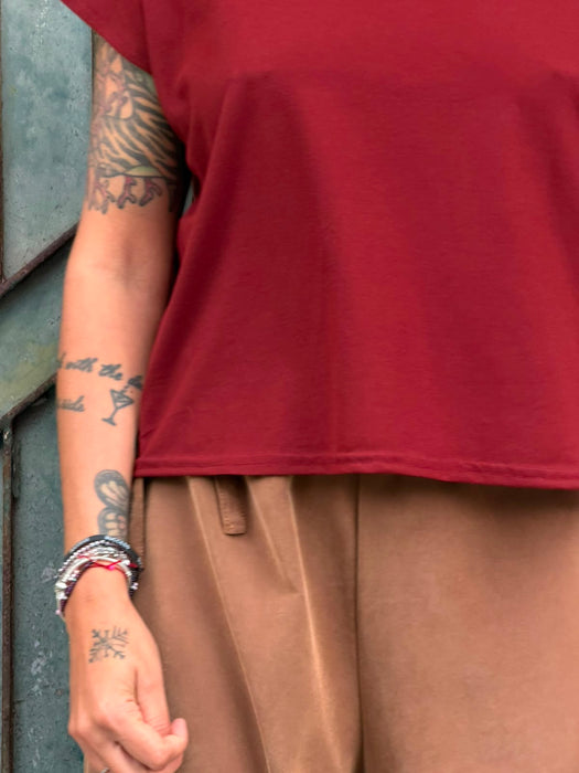 T-shirt Scatoletta rosso/mattone