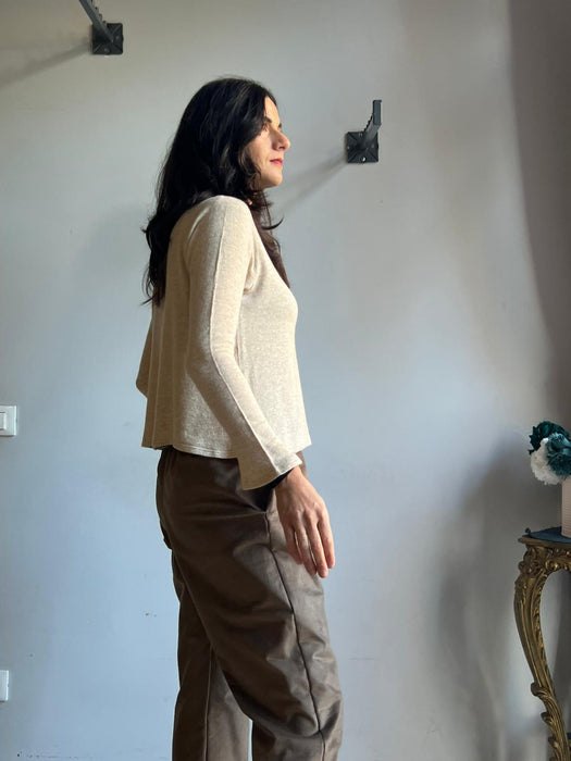 Maglia Basica burro mélange