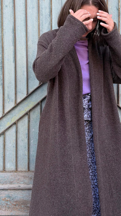Cardigan Marinella in lana marrone
