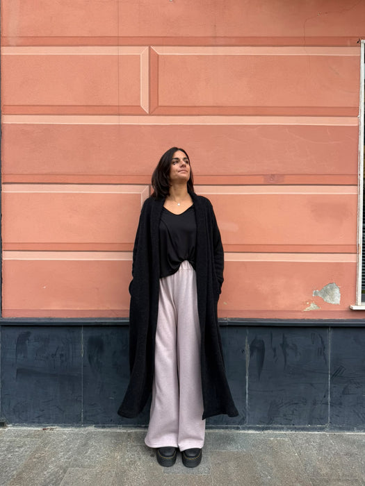 Pantaloni Mia in cashmere rosa