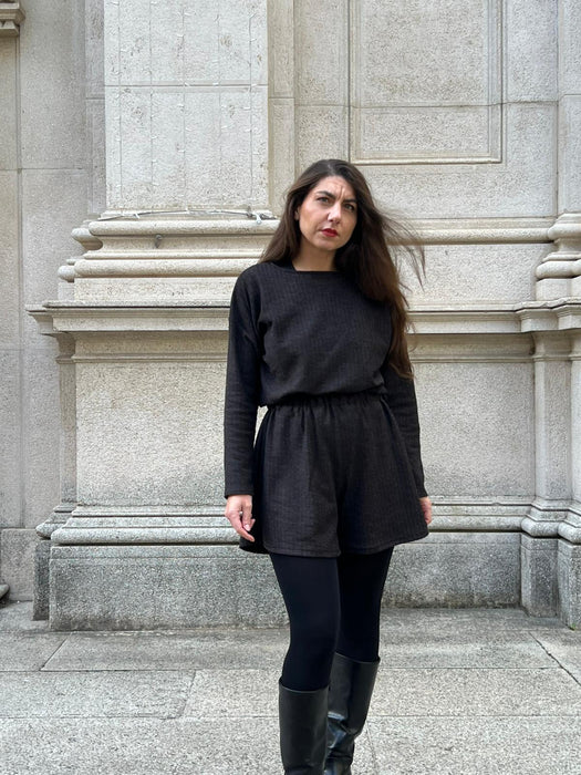 Maglia Deborah in lana spigata