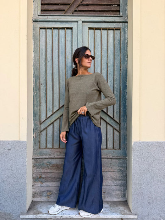Pantaloni Mia in jeans lavaggio scuro