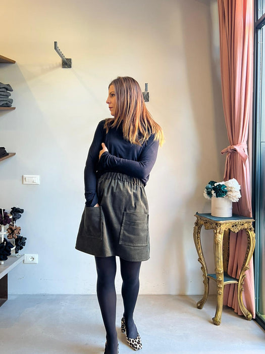 Gonna Luca in velluto verdone