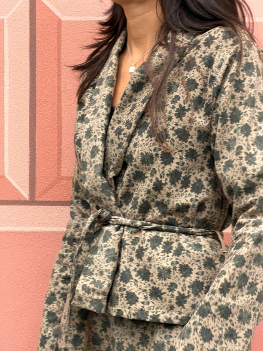 Cardigan Romeo in velluto a fiori
