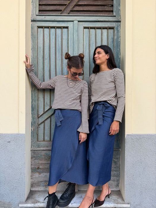 Gonna Matilda in jeans lavaggio scuro