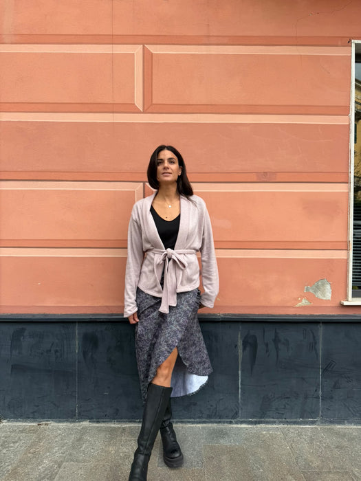 Cardigan Romeo in cashmere rosa