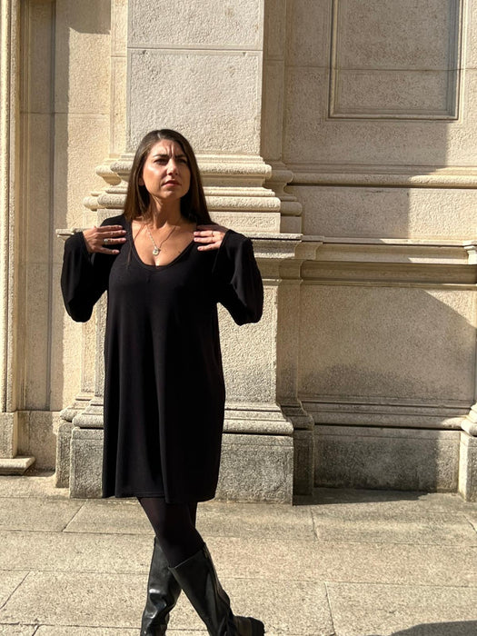 Abito Frida in maglina nera