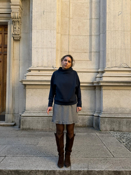 Felpa Alice in cotone blu navy