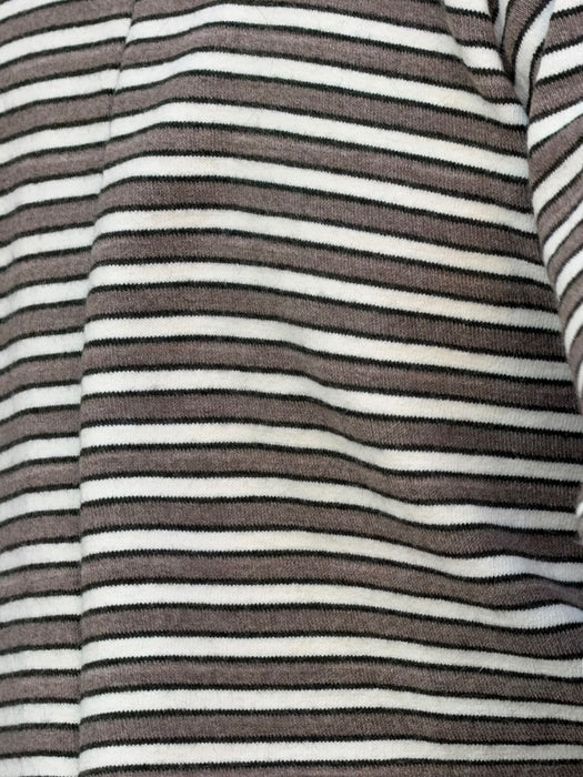 Maglia Cristiana in lana a righe tortora/bianche/verde bottiglia