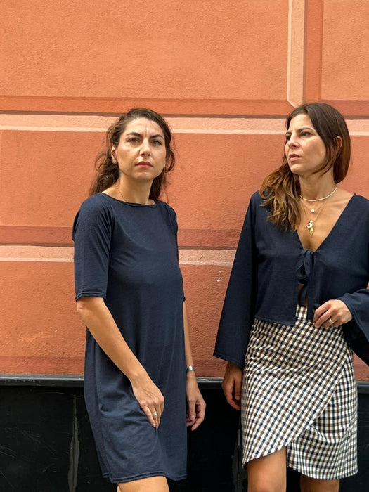 Abito Ada in jersey blu melange