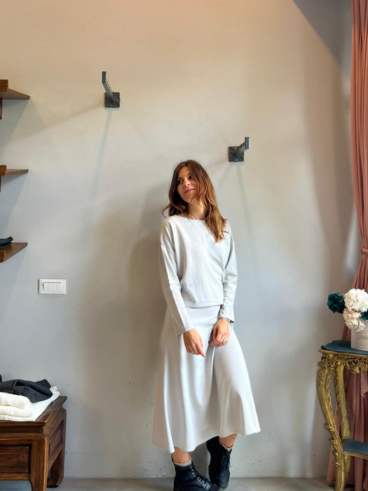 Gonna Costanza in punto Milano grigio perla