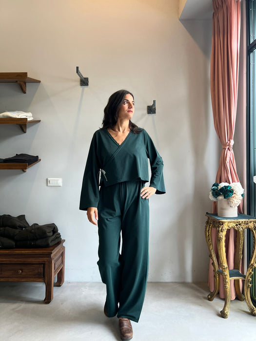 Pantaloni Mia verde bottiglia