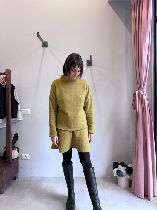 Maglione Deborah in maglia di lana verde acido