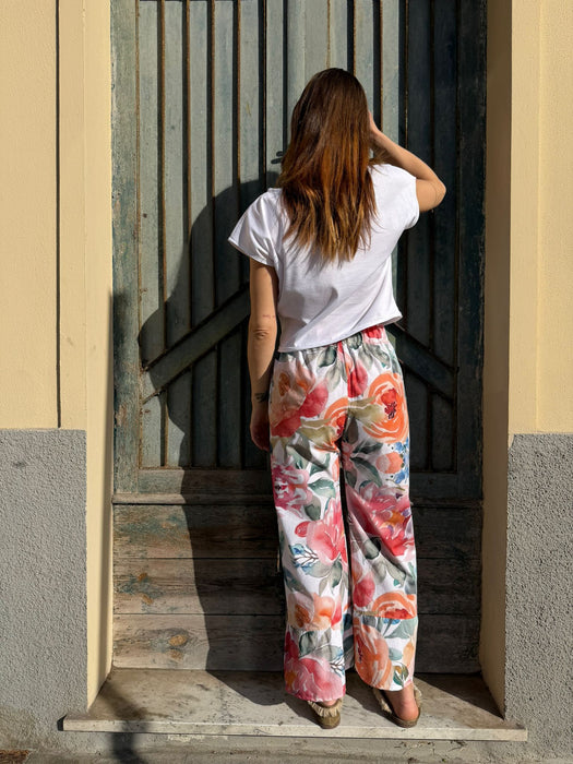 Pantaloni Ines in fantasia fiorata