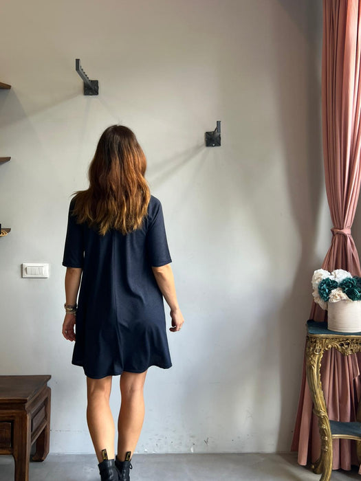 Abito Ada in jersey blu melange