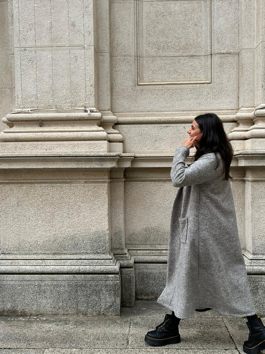 Capospalla Marinella lungo spigato grigio