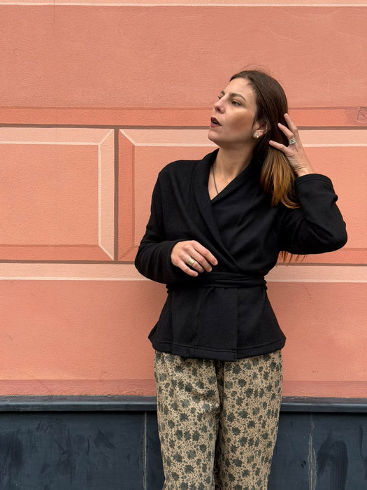 Cardigan Romeo in cashmere nero