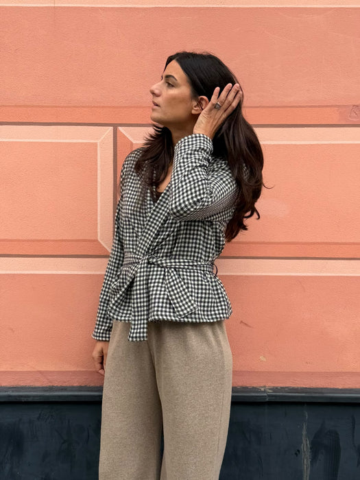 Cardigan Romeo in flanella a quadretti