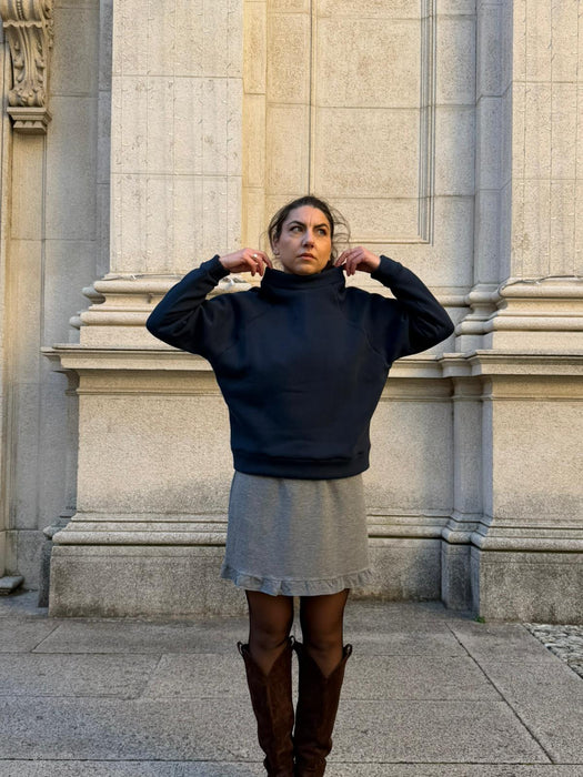 Felpa Alice in cotone blu navy