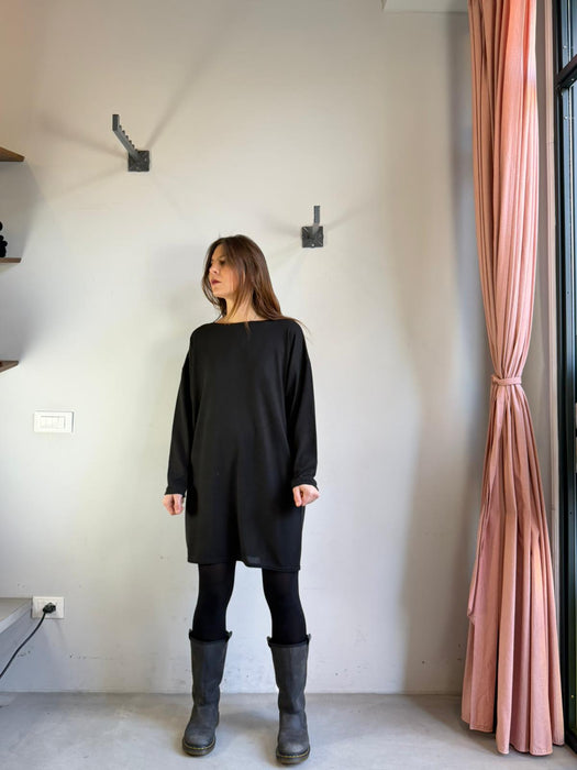 Abito Deborah in cotone nero