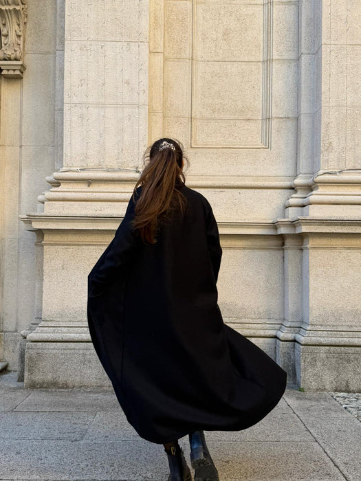 Gonna Matilda corta in panno di lana nero