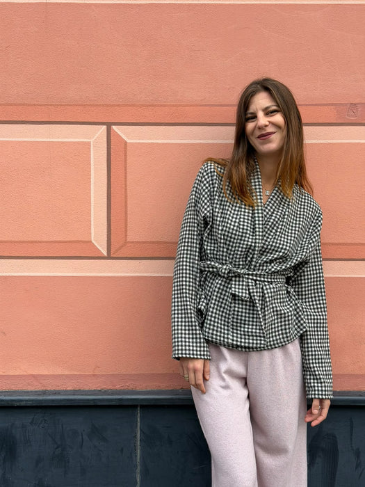 Cardigan Romeo in flanella a quadretti