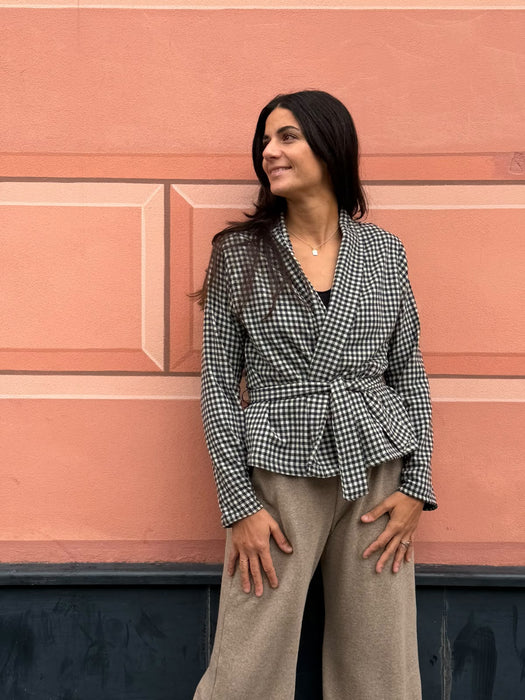 Cardigan Romeo in flanella a quadretti