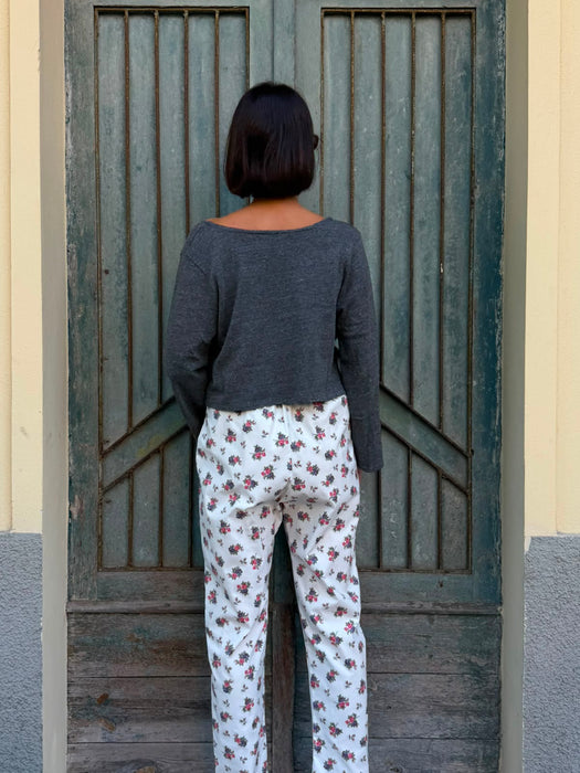 Scaldacuore Vittoria in maglia di cotone grigio mélange