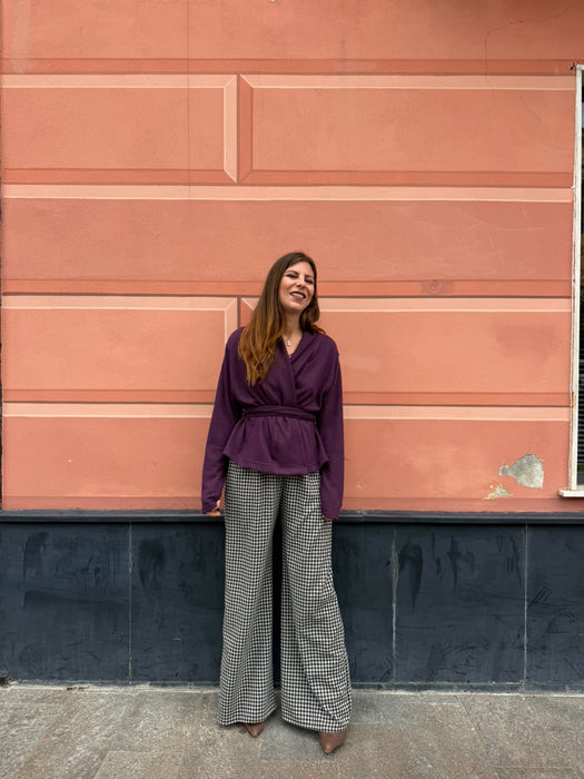 Pantaloni Mia in flanella  a quadretti