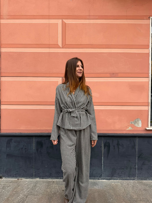Cardigan Romeo in flanella a quadretti