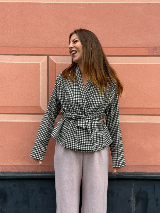 Cardigan Romeo in flanella a quadretti