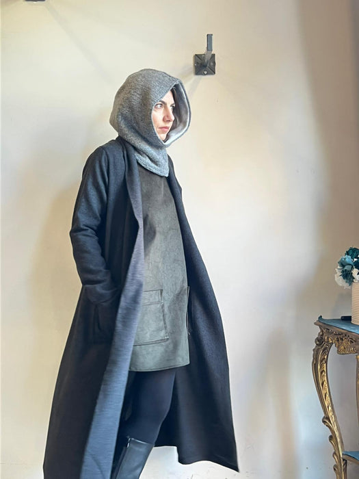 Abito Emilia con tasche in velluto verdone