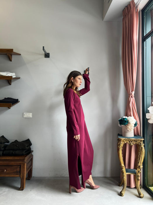 Abito Cristiana lungo magenta