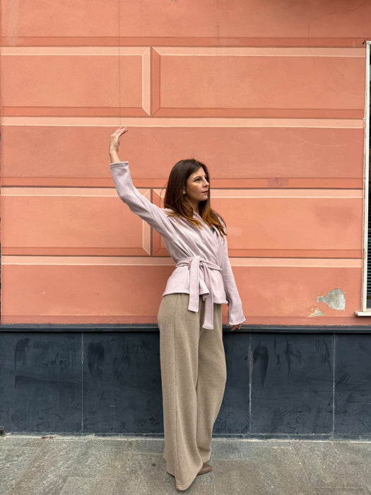 Cardigan Romeo in cashmere rosa