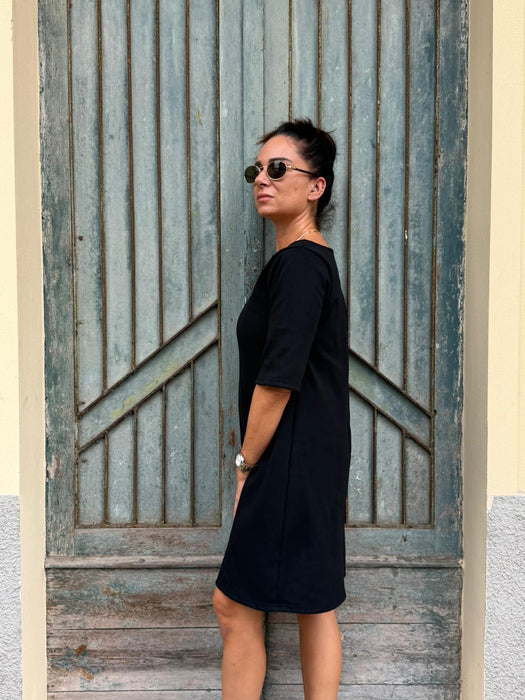 Abito Ada in punto Milano nero