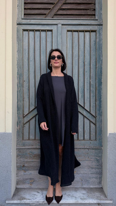 Cardigan Marinella in lana nera