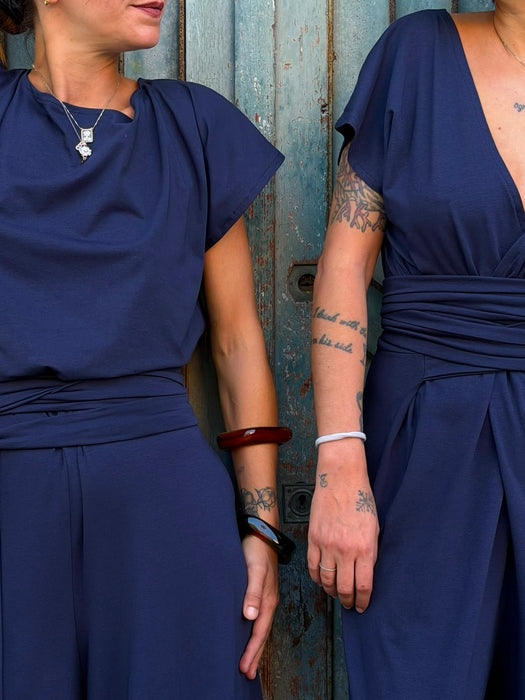 Tuta Magda in jersey blu notte