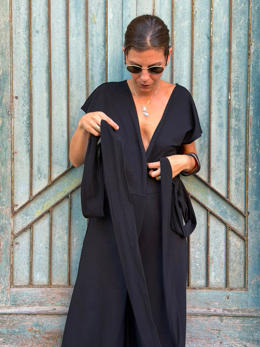 Tuta Magda in jersey nero