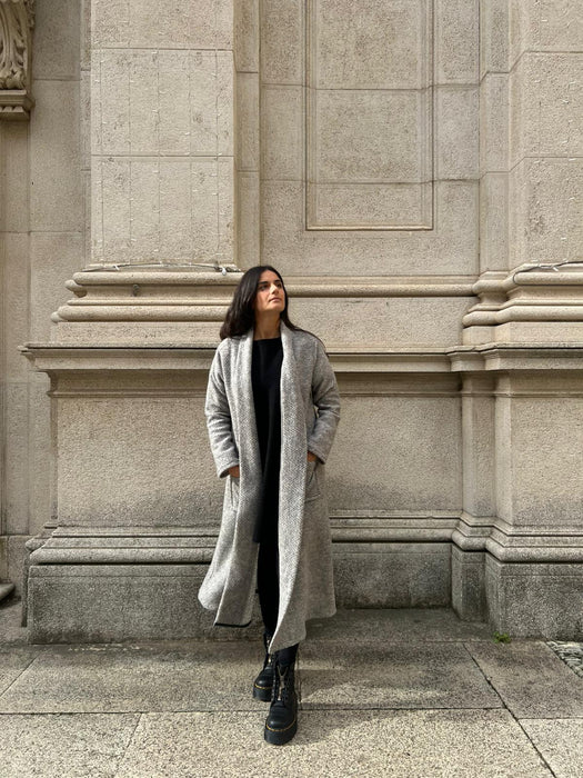 Capospalla Marinella lungo spigato grigio