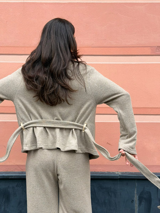 Cardigan Romeo in cashmere beige